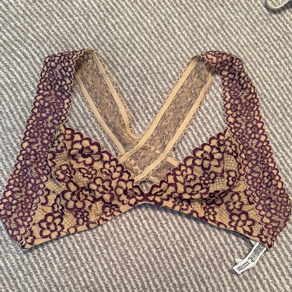 Free People Purple Lace Bralette